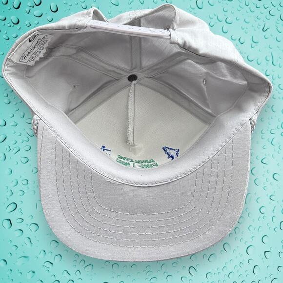 Anglers Fine Line Rope Hat One Size Snapback Fishing White / Embroidered - Picture 4 of 8